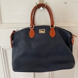 Dooney & Bourke Navy Leather Satchel